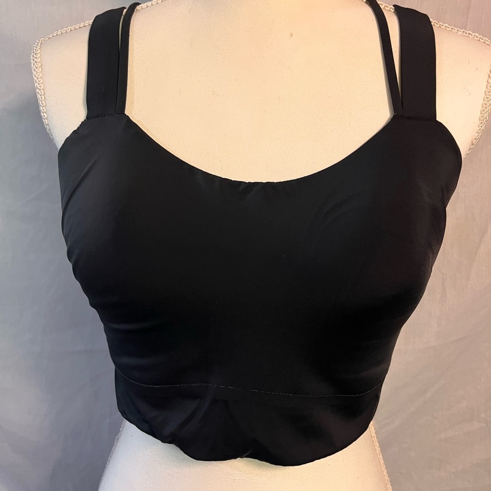 Lululemon Black Satin Crop/sports bra